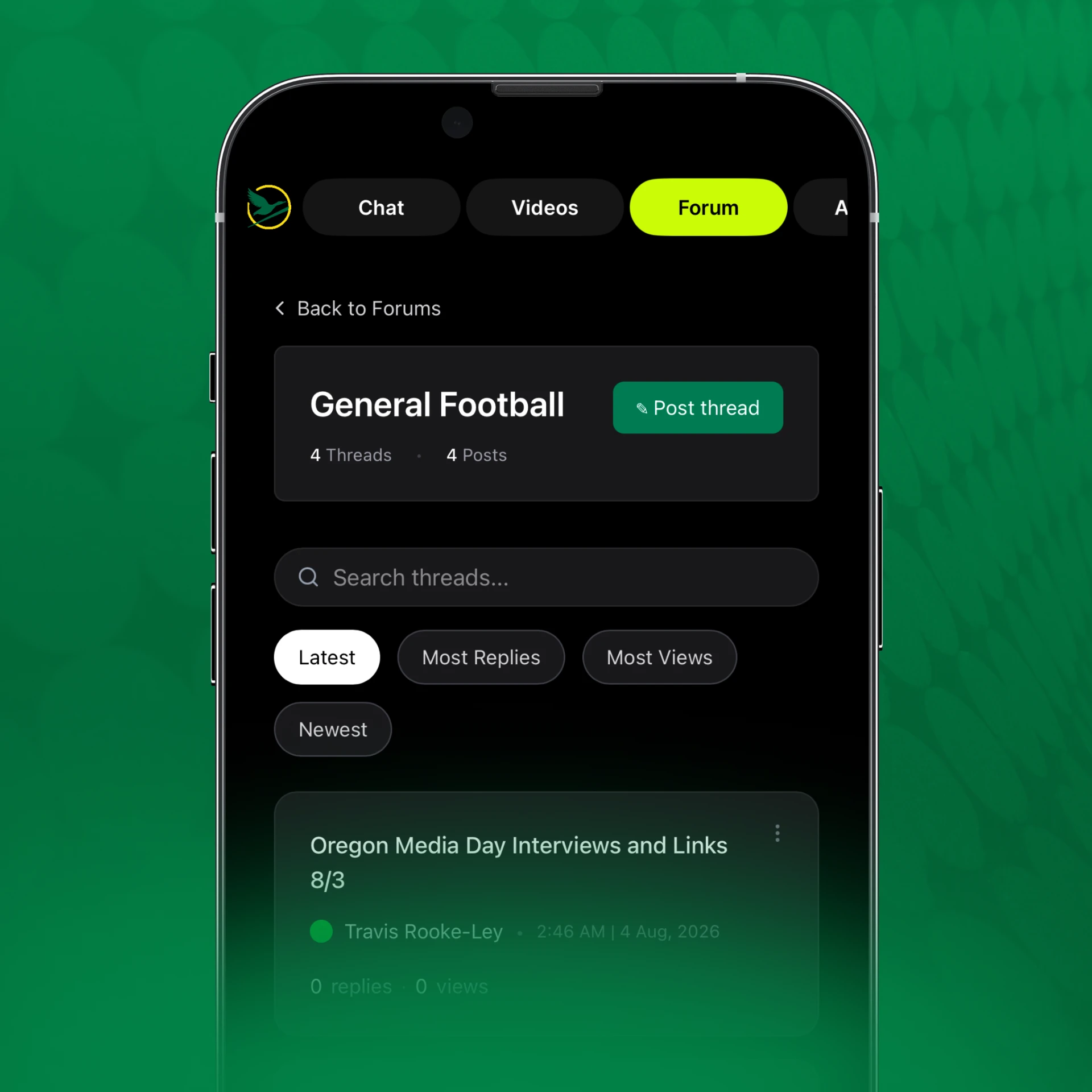 Ducks Rising app — Active forums